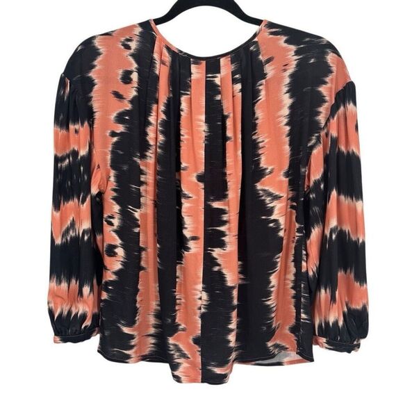 Anthropologie Corey Lynn Calter Annika Blouse Black/Peach Size XS NWT - Picture 9 of 11